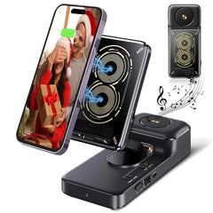 Bluetooth Speaker with Wireless Charging Phone Stand