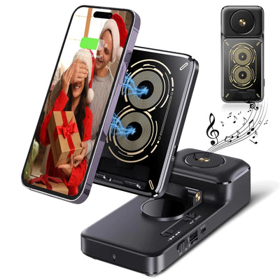Bluetooth Speaker with Wireless Charging Phone Stand