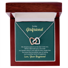 Interlocking Hearts Necklace - For Girlfriend